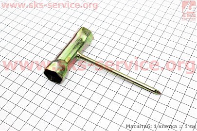 Ключ свічковий для тримера, 13/19mm, L-140mm, посилений