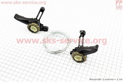 Перемикачі (манетка) 3x7 швидкості, чорні YD-K25