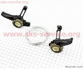 Перемикачі (манетка) 3x7 швидкості, чорні YD-K25
