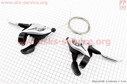 Перемикачі (моноблок) 3x8 швидкості, сіро-чорні ST-EF 51