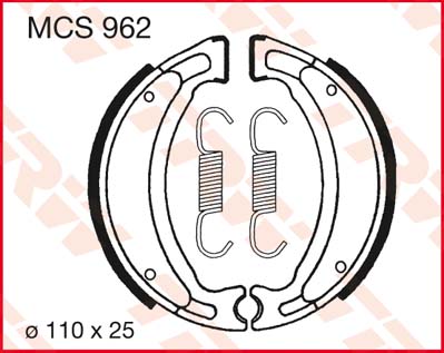 Тормозные колодки барабанные LUCAS MCS962