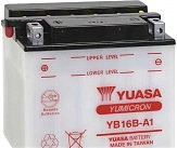 Аккумулятор сухозаряженный 16Ah 207A YUASA YB16B-A1 160x90x161