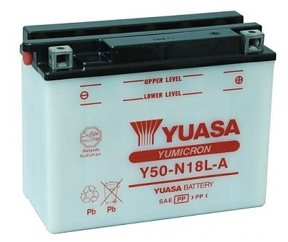 Акумулятор сухозаряджений 20Ah 240A YUASA Y50-N18L-A 205x90x162