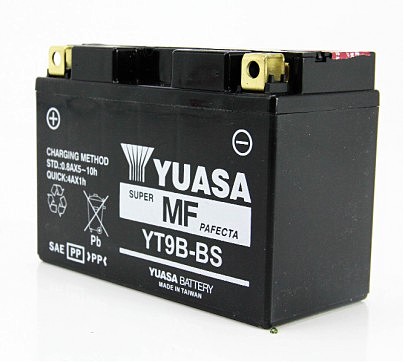 Аккумулятор сухозаряженный AGM 8Ah 120A YUASA YT9B-BS 150x70x105