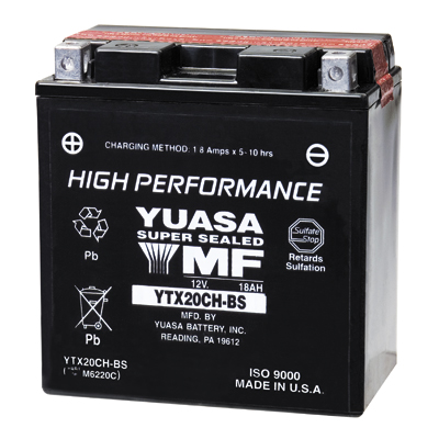 Аккумулятор сухозаряженный AGM 18Ah 270A YUASA YTX20CH-BS 150x87x161