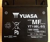 Аккумулятор сухозаряженный 19Ah 170A YUASA YT19BL-BS 186x82x171