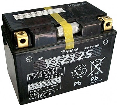 Аккумулятор сухозаряженный 11Ah 210A YUASA YTZ12S 150x87x110