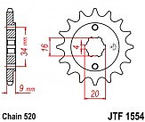 Зірка передня JT JTF1554.13 13x520