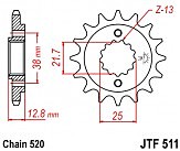 Звезда передняя JT JTF511.15 15x520