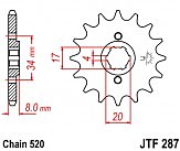 Зірка передня JT JTF287.13 13x520