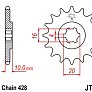 Звезда передняя JT JTF410.15 15x428