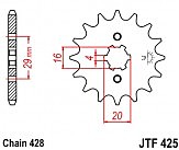 Зірка передня JT JTF425.15 15x428