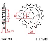 Зірка передня JT JTF1903.14 14x520