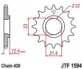 Звезда передняя JT JTF1594.15 15x428