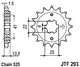 Зірка передня JT JTF293.15 15x525