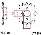Звезда передняя JT JTF259.15 15x428