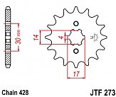 Звезда передняя JT JTF273.15 15x428