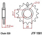 Зірка передня JT JTF1581.16 16x520