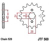 Зірка передня JT JTF569.14 14x520