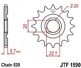 Зірка передня JT JTF1590.12 12x520