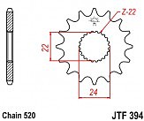 Зірка передня JT JTF394.16 16x520