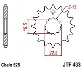 Звезда передняя JT JTF433.14 14x525