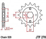 Звезда передняя JT JTF270.15 15x520