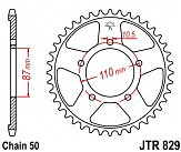 Зірка задня JT JTR829.45 45x530