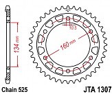 Звезда задняя легкосплавная JT JTA1307.42 42x525