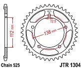 Звезда задняя JT JTR1304.41 41x525