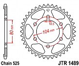 Звезда задняя JT JTR1489.40 40x525