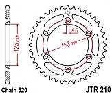 Звезда задняя JT JTR210.47 47x520