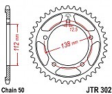 Звезда задняя JT JTR302.41 41x530