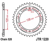 Звезда задняя JT JTR1220.36 36x520