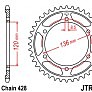 Звезда задняя JT JTR1847.51 51x428
