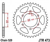 Зірка задня JT JTR473.37 37x520