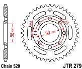 Звезда задняя JT JTR279.35 35x520