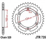 Звезда задняя JT JTR735.45 45x520