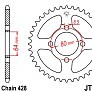 Звезда задняя JT JTR838.49 49x428