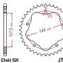 Зірка задня легкосплавна JT JTA751.42 42x520