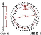 Звезда задняя JT JTR2011.43 43x530