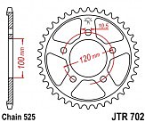 Зірка задня JT JTR702.42 42x525
