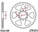 Звезда задняя JT JTR811.45 45x520
