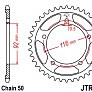 Звезда задняя JT JTR1493.42 42x530