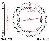 Звезда задняя JT JTR1857.45 45x520