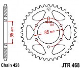 Звезда задняя JT JTR468.46 46x428