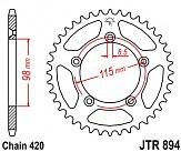 Зірка задня JT JTR894.46 46x420