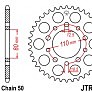 Звезда задняя JT JTR1334.43 43x530