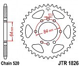 Зірка задня JT JTR1826.40 40x520