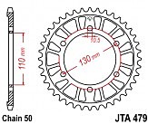Звезда задняя легкосплавная JT JTA479.44 44x530
